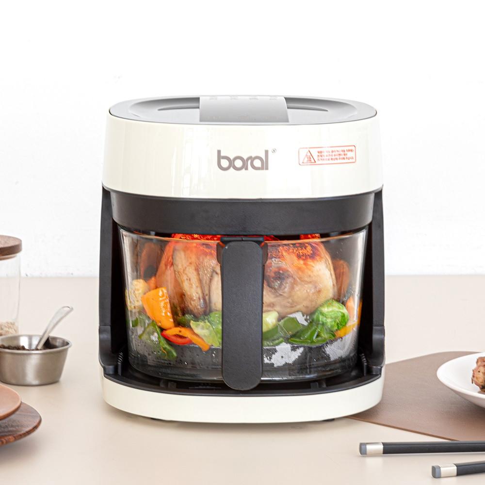 3리터 유리에어프라이어 글라스 미니 소형 통유리