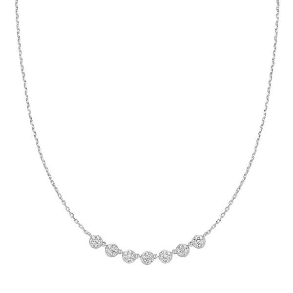 실버 파베 멀티 비즈 체인 925 실버 목걸이 N065-07H