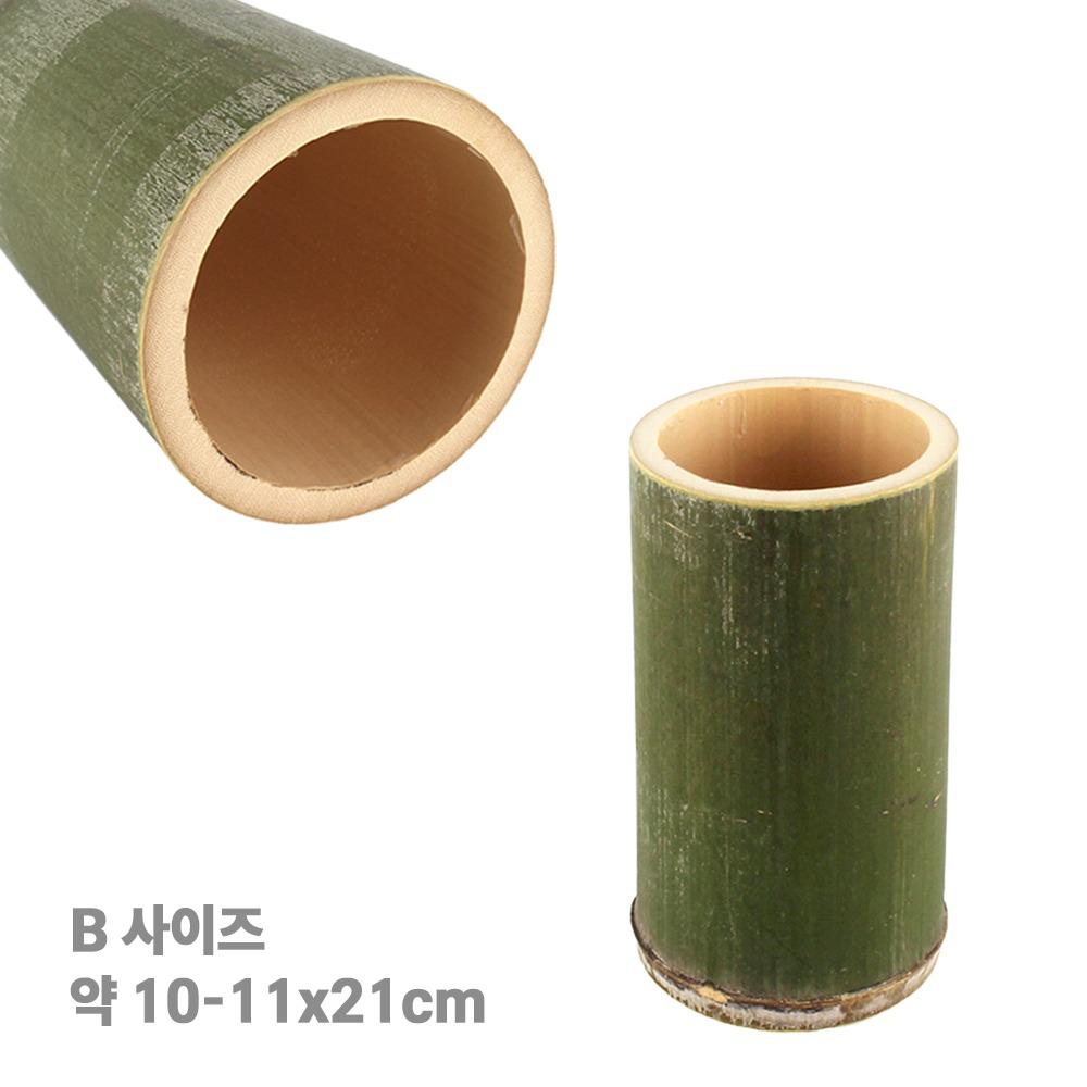 10-11 x 21cm 담양 대나무 삼계탕 그릇 ( 삼겹살 바베큐 고기 죽통 캠핑 식기 특이한접시 )