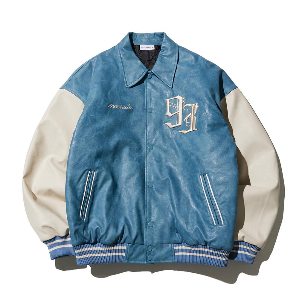 빈티지 바시티 자켓_스카이블루 - 10/17 순차배송