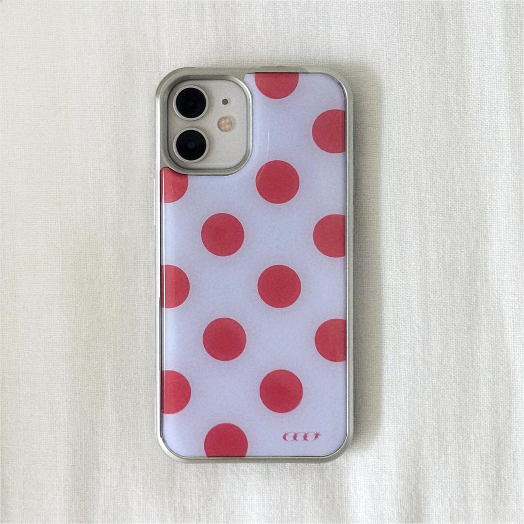 Silver Dot epoxy case(purple/red)