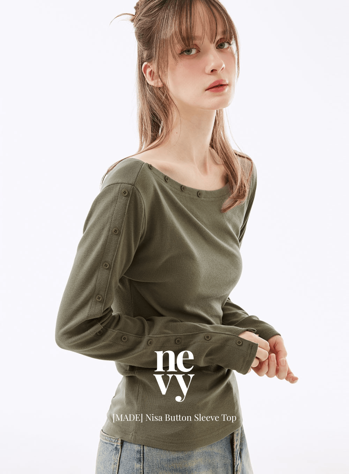 [MADE] 베오론 버튼 보트넥 긴팔티