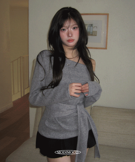 [잘록핏🖤기모] 드레이프 잘록 원오프 블라우스-4color