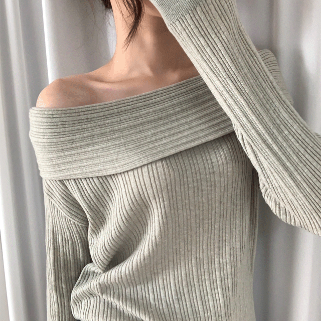 [오엔느][여리핏💗] 레오 오프숄더 울 니트 7컬러 몸매보정 여리여리 여리핏 루즈핏 파티 모임 연말 데이트