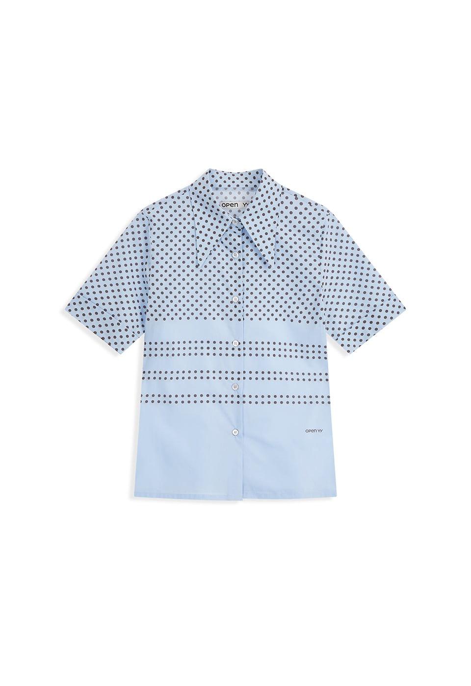 POLKA DOT SHIRT, BLUE
