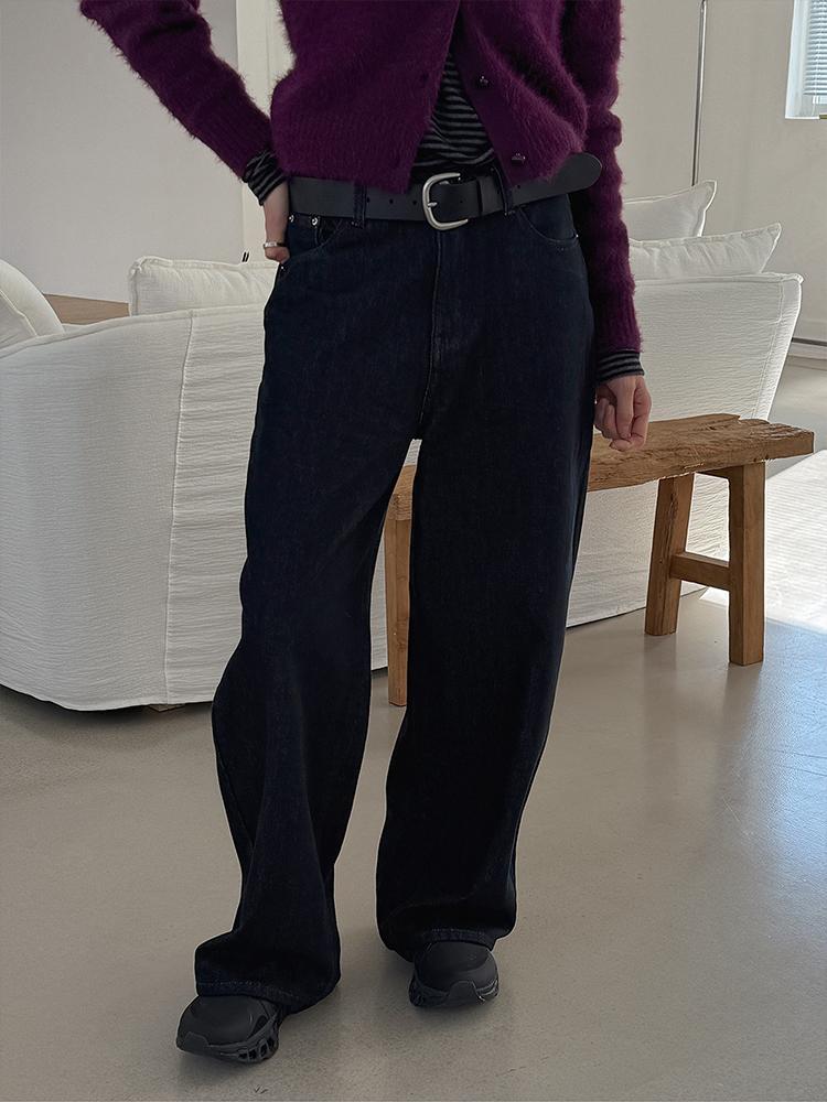 크렘므 디오 논페이드 기모 데님