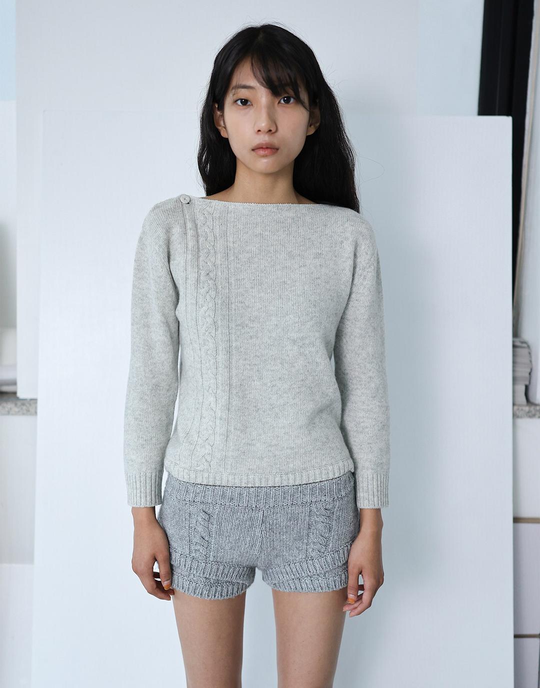 Rope Knit Top (Light Grey)