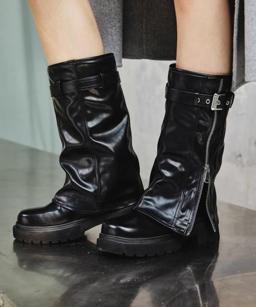 워머 벨티드 미들부츠 412446004(4cm/1color)