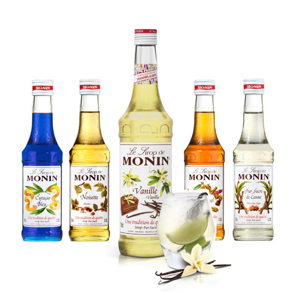 [MONIN]모닌 미니시럽 바닐라 헤이즐넛 카라멜 케인슈가 블루큐라소 홈카페모닝250ml