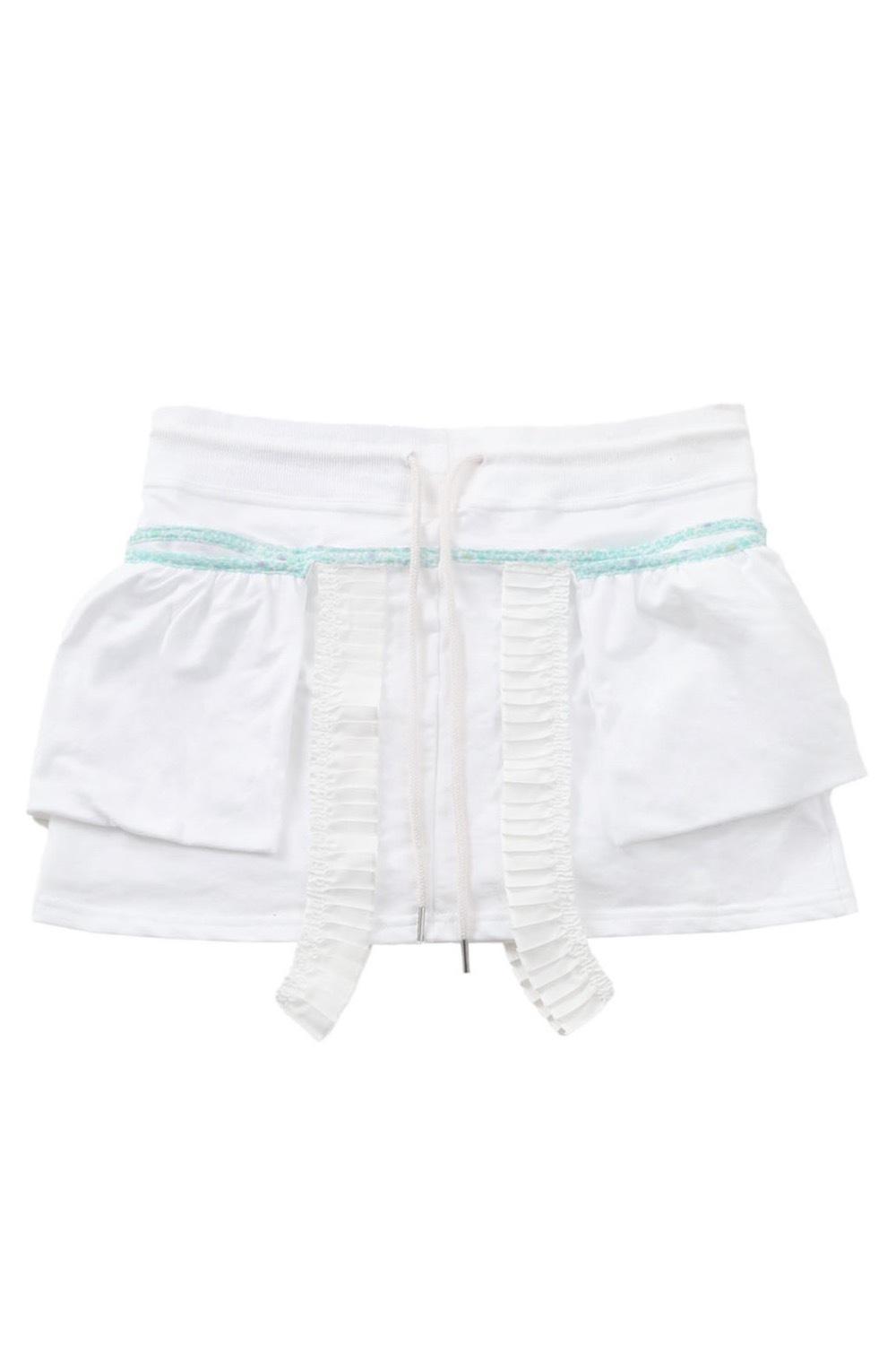 SWEAT BALLOON SKIRT WHITE/MINT