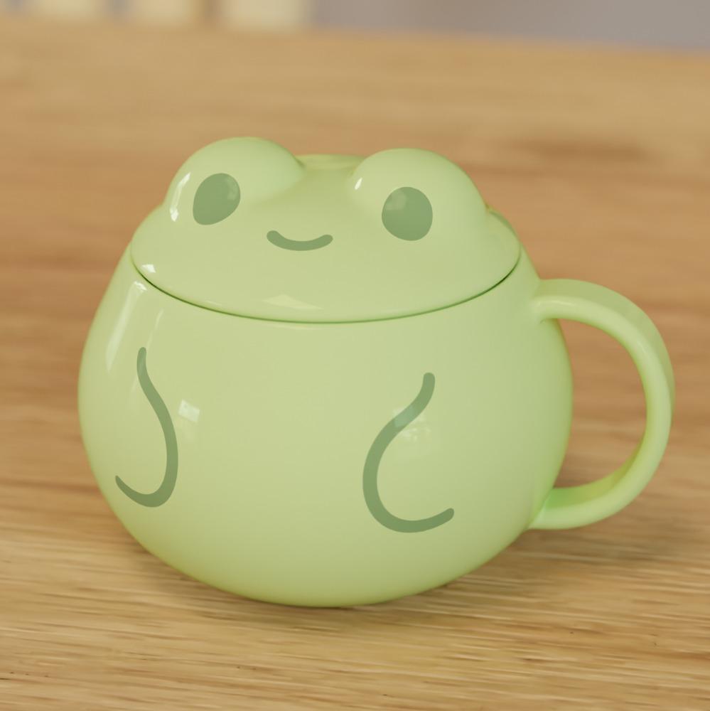 웜블루 그리니 도자기 머그