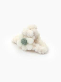 Floral Fluffy Hair Claw
