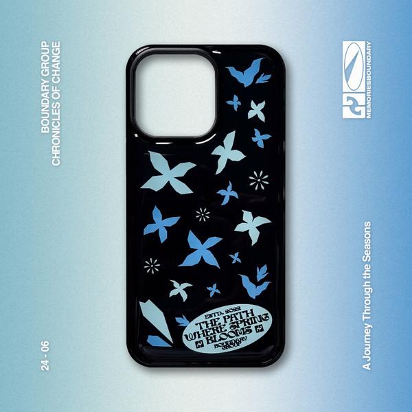 Flower Blooms Epoxy Phone Case (Blue-BK / Blue-WH)