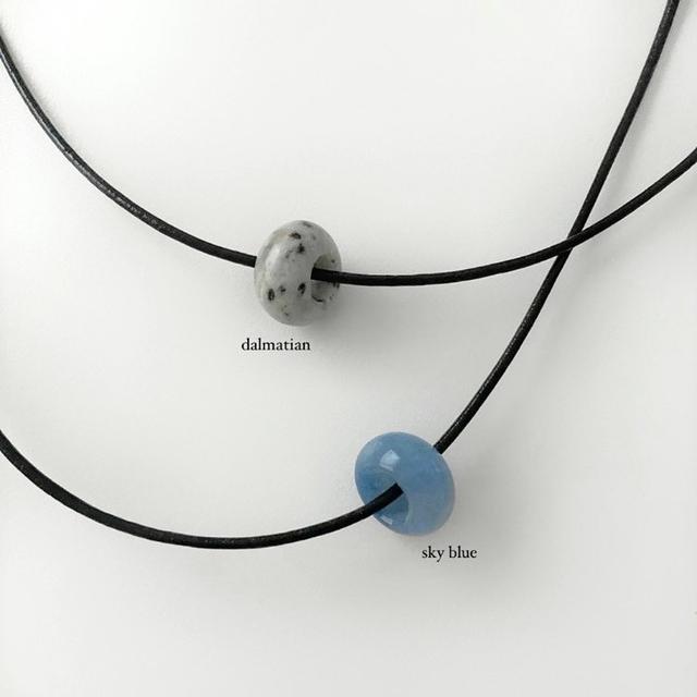 (15color) ﻿Oriental necklace 원석 가죽 목걸이