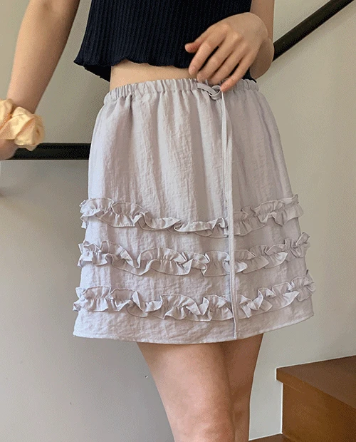 petal ruffle skirt / 2color