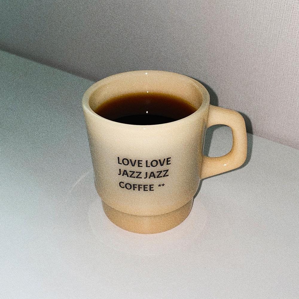 LOVE JAZZ COFFEE 바닐라 라떼 밀크글라스