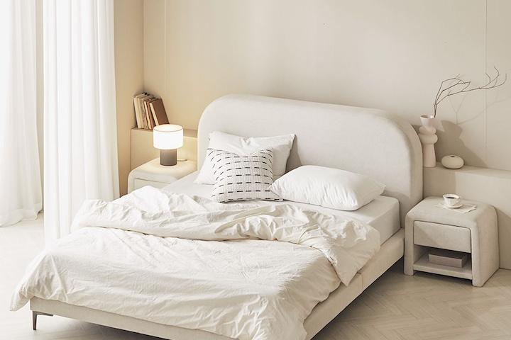 쿠폰가239,000원/몽글 패브릭 저상형/평상형 호텔 침대프레임 SS/Q/LK (다리선택)