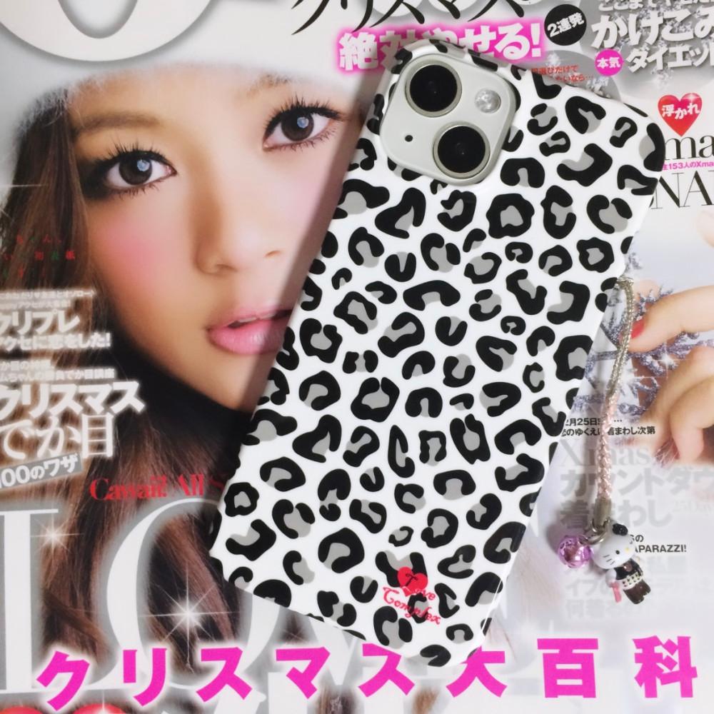 white leopard hard phone case iphone5