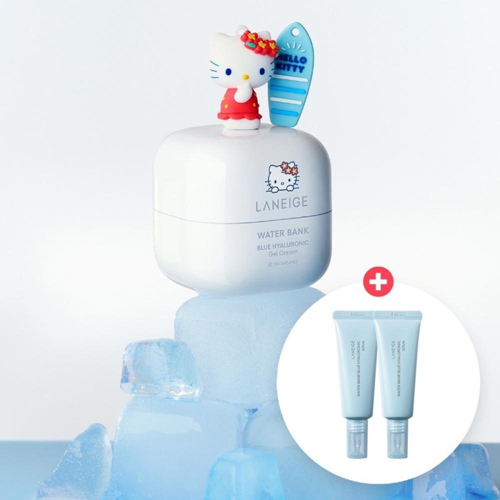 [헬로키티 에디션] 라네즈 워터뱅크 젤 크림 50ml + [증정]헬로키티 키링+세럼 25ml 2개