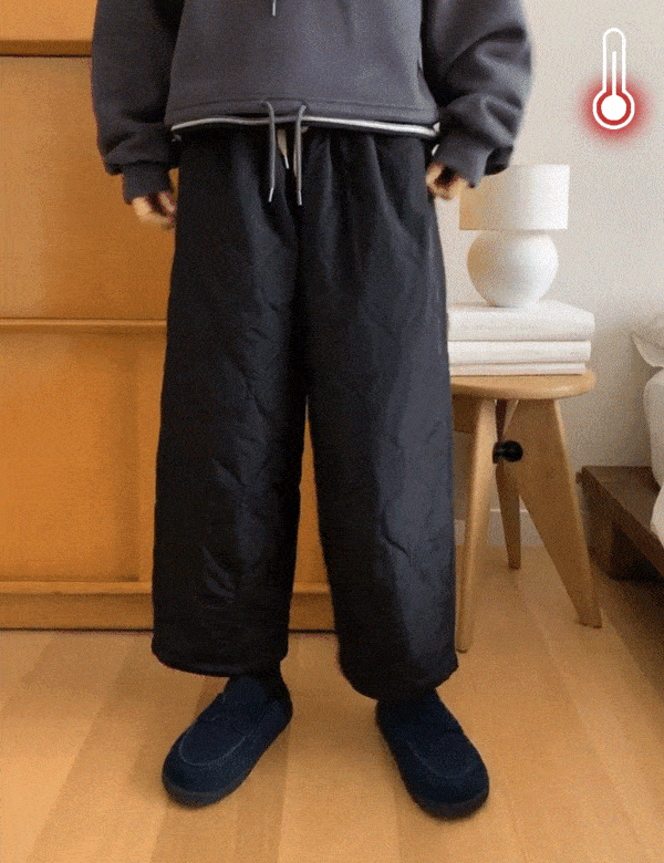 파크 퀄팅 패딩 밴딩 팬츠 (one color)