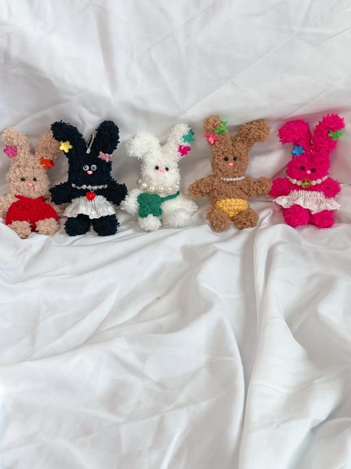 모루인형 까미 친구들 토끼 키링🐰♥️(색상추가)