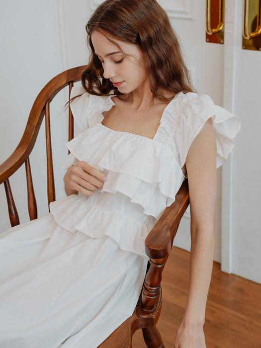 여성 엘리스 고밀도코튼 민소매 원피스 잠옷(2C)