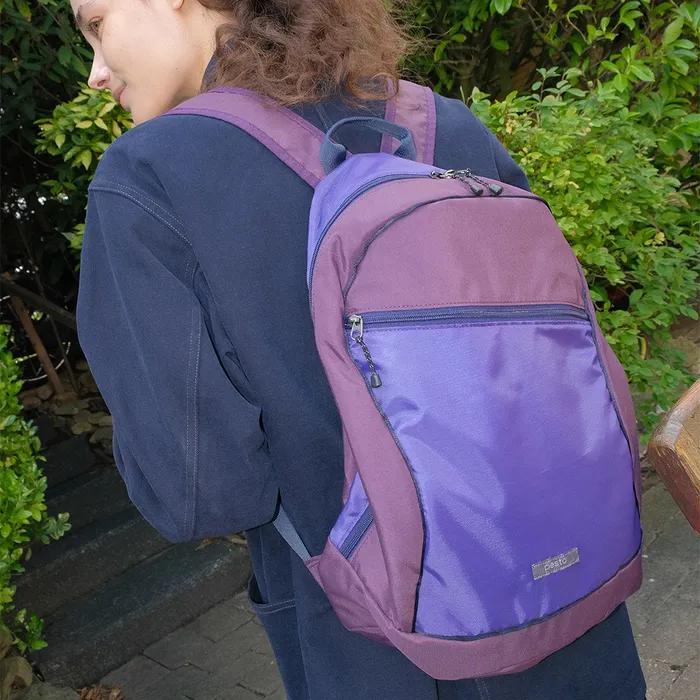 COLOR BLOCK BACKPACK GRAPE