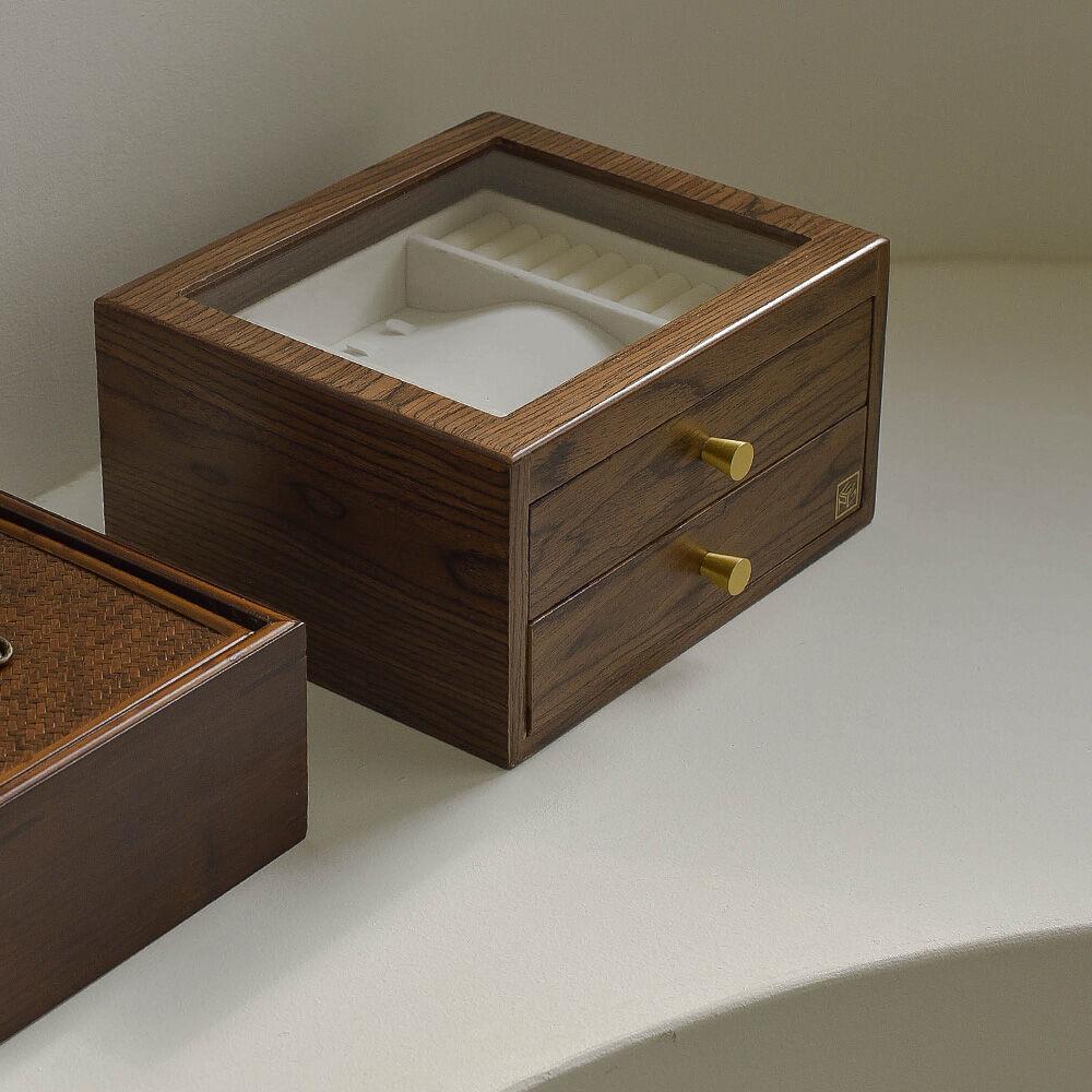 2단서랍우드보관함  #Drawer wood jewelry case