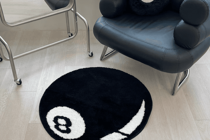 8볼 스투시 러그 매트 에잇볼 대형 원형 발매트 카페트 거실 현관 소파 집들이선물 추천