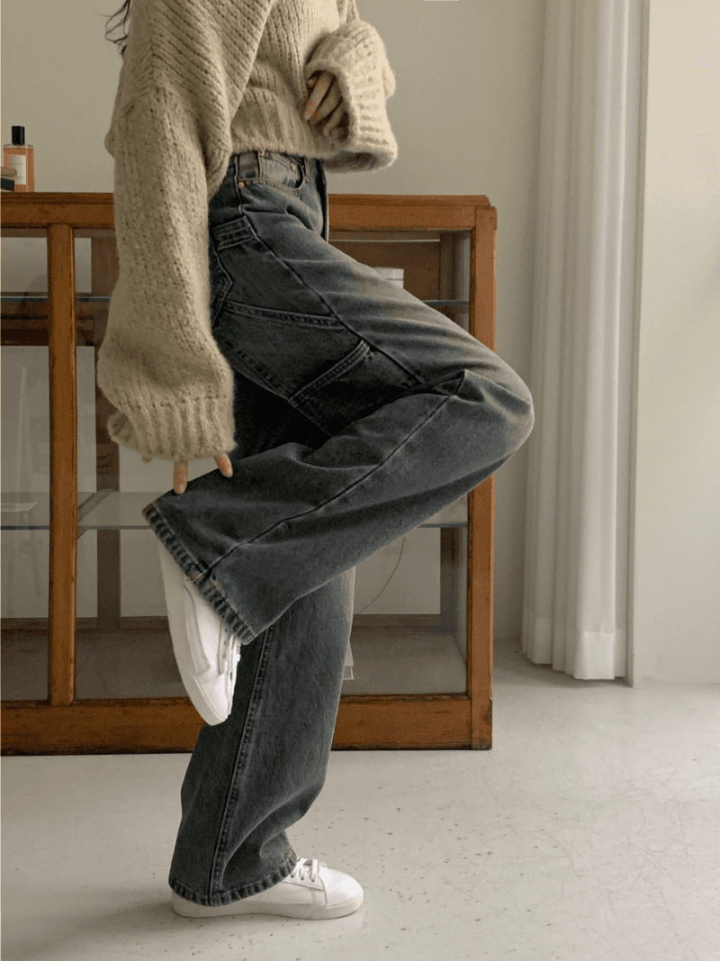 그레인 카고 워싱 캐주얼 데님 *1/4 순차 출고