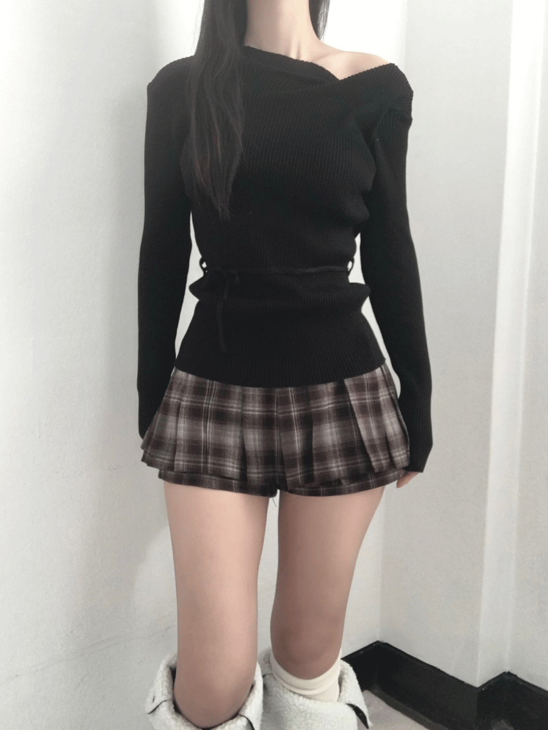 fall knit (White. Black)