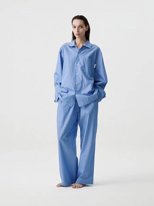 클래식 스트라이프 파자마_딥블루