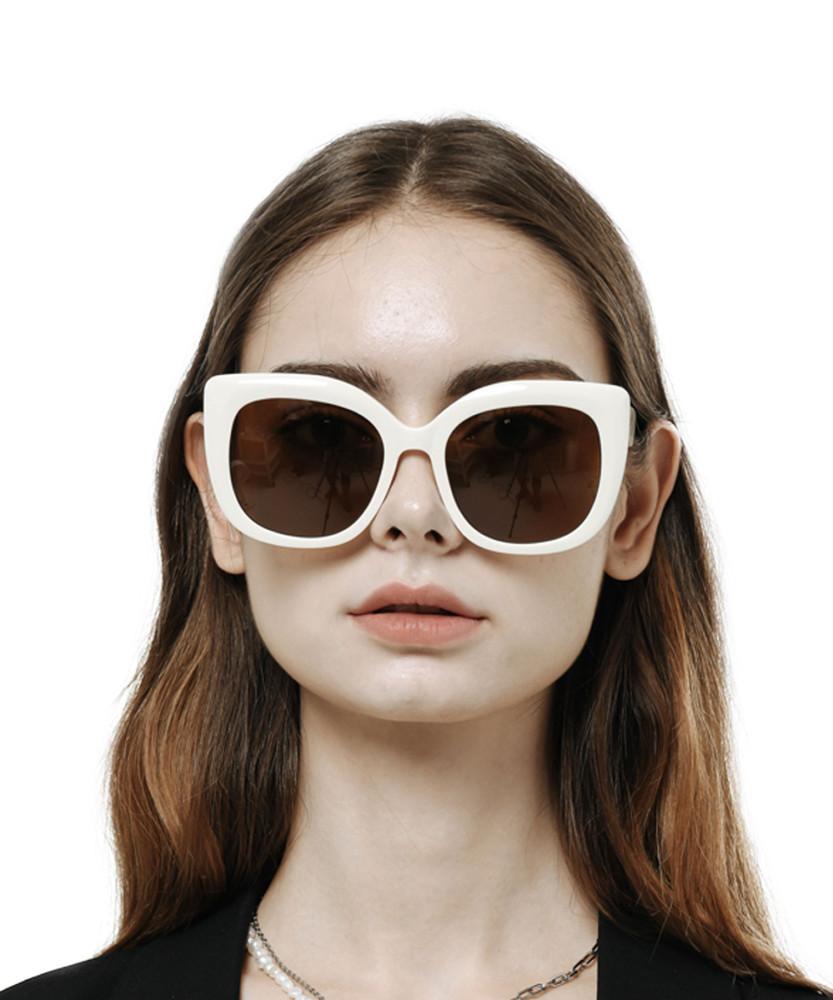 페이션 카밀라 가벼운 오버사이즈 뿔테 선글라스 크림