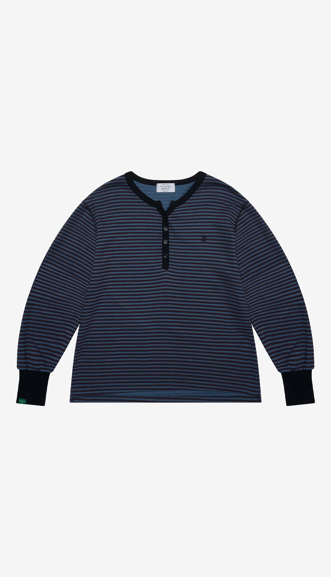256. Tone-down Stripe T _ Blue