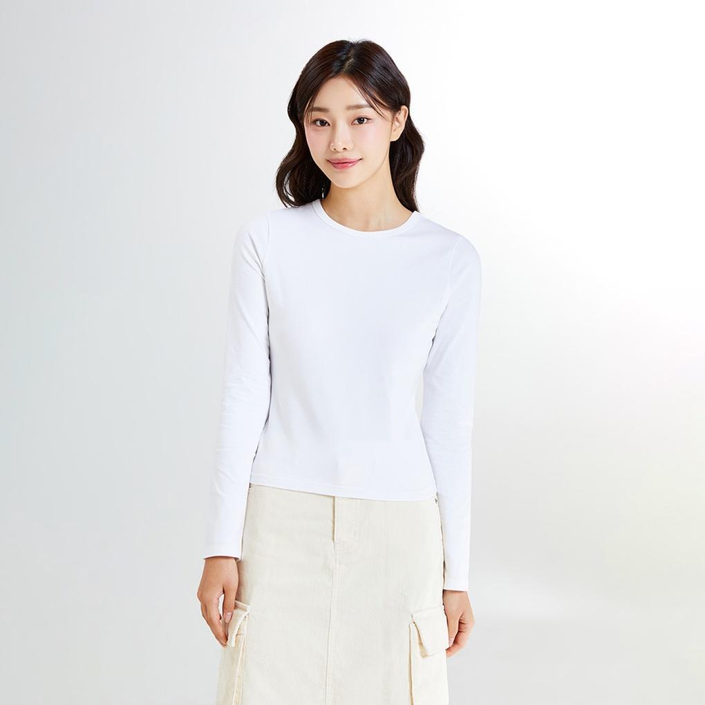 [여성용] [코튼스판] 베이직 긴팔티_SPLWE49G03
