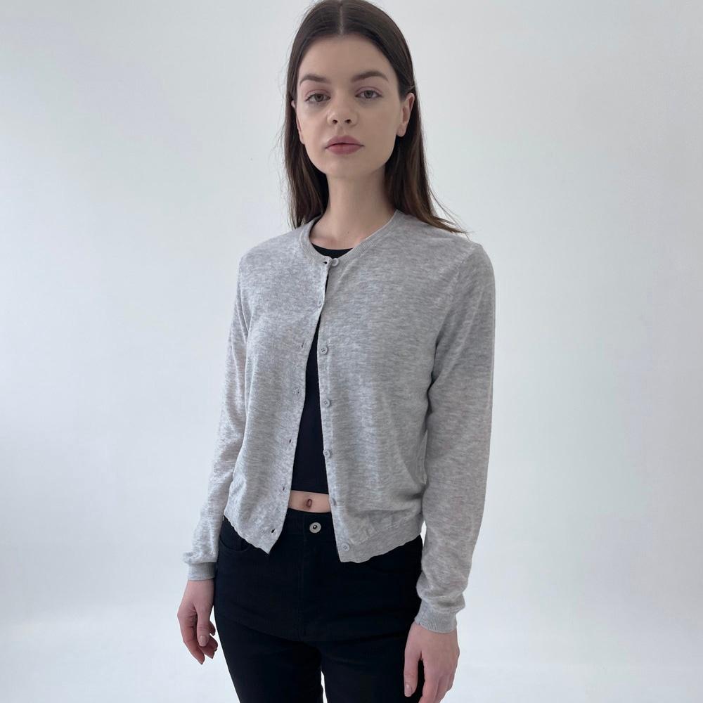 soft wool cardigan (melange)
