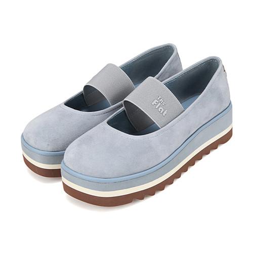 [곰송이PICK][26SS 신상]THE FLAT 양가죽 트렌드 웻지굽 미니멀 여성 플랫 4cm_ BBJ193BL