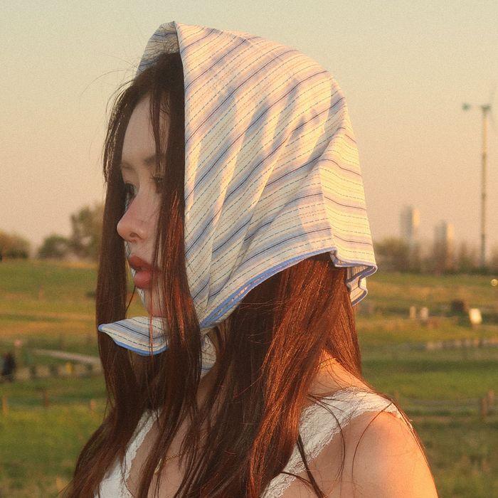 Stripe Picnic Scarf - Blue