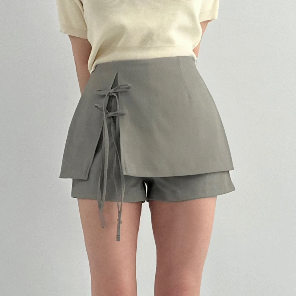 F~XXL 그레이지 랩 미니 스커트 팬츠