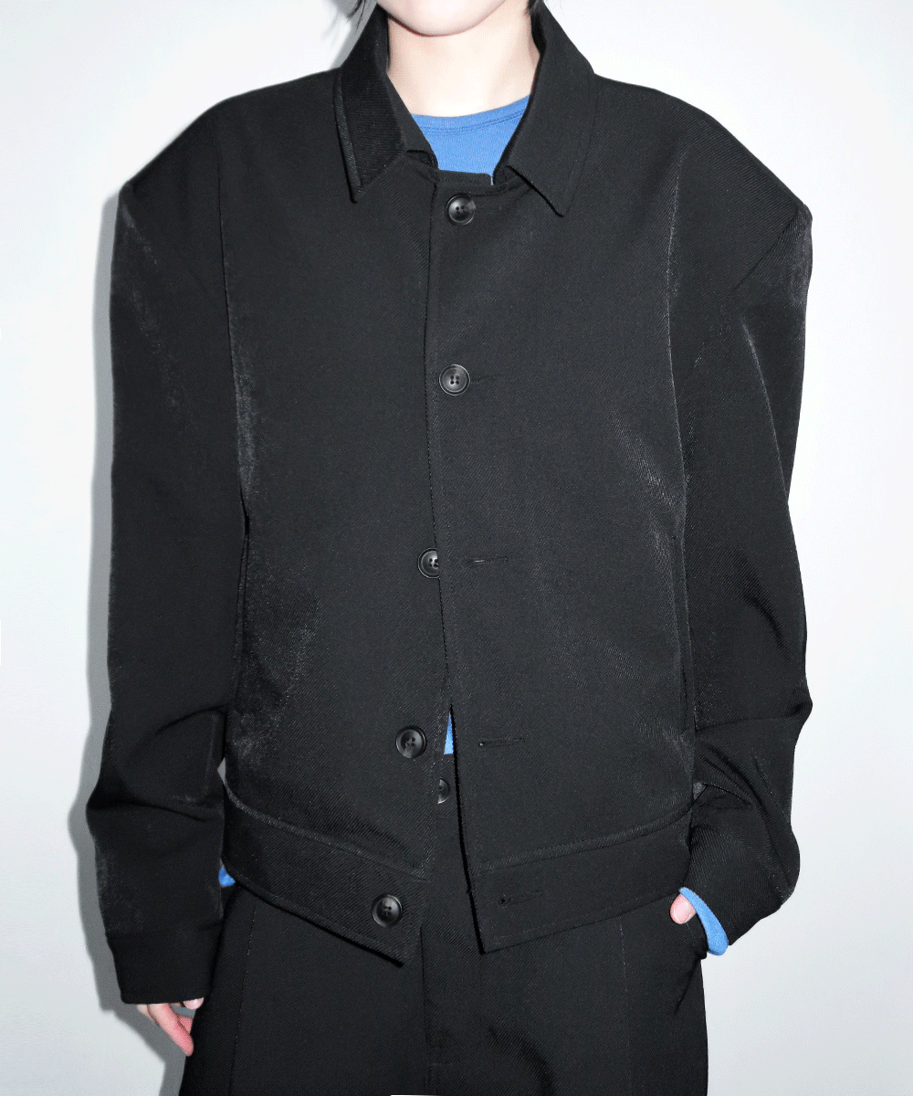 [UNISEX] 로우즈 트윌 크롭 자켓 (1 Color)