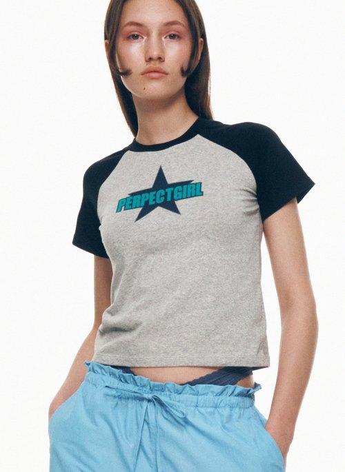 믹스 레글런 티셔츠 [멜란지 그레이]