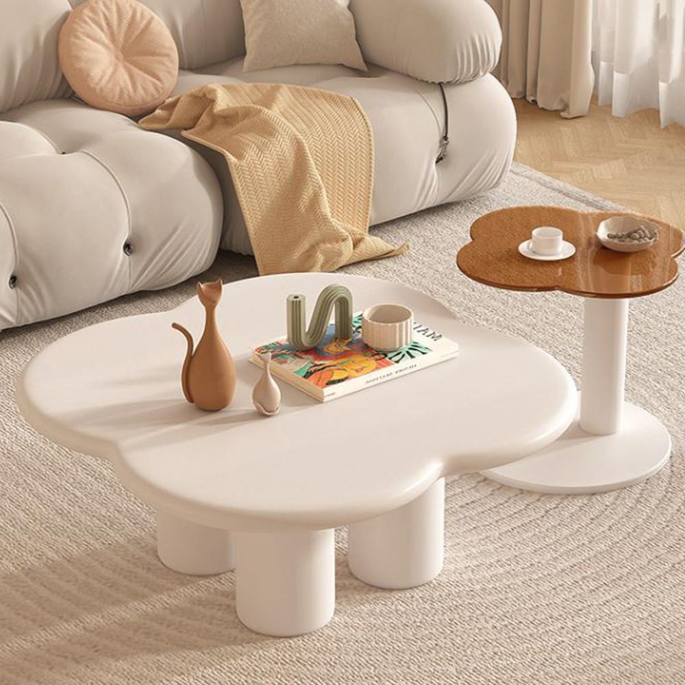 귀여운 꽃잎모양 커피테이블 거실 인테리어 감성 디자인 소파테이블