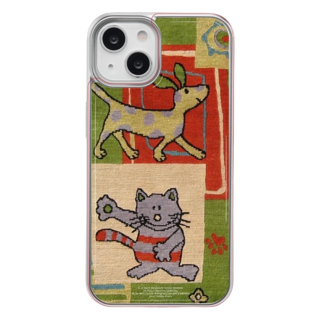 (silver epoxy) friendly dog and cat