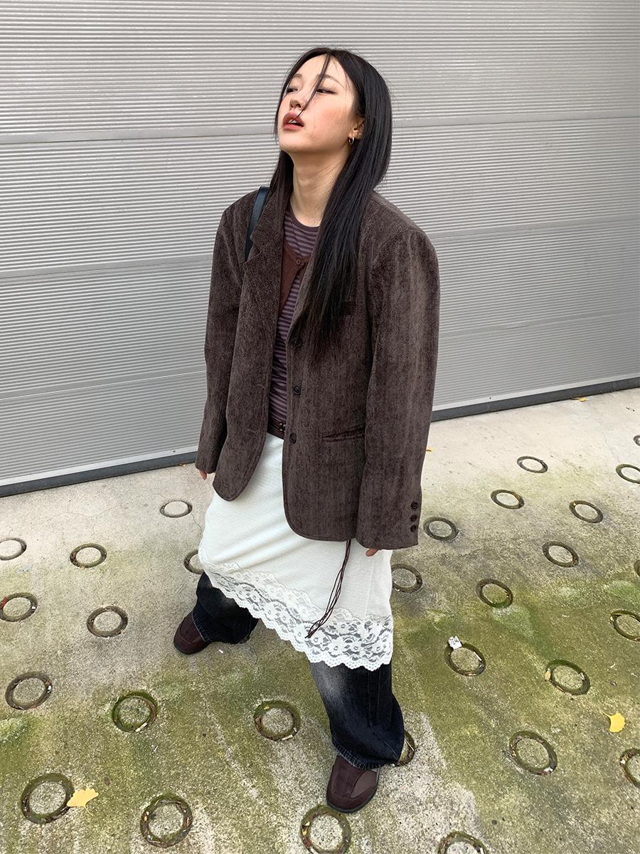 Herringbone winter blazer (2color)