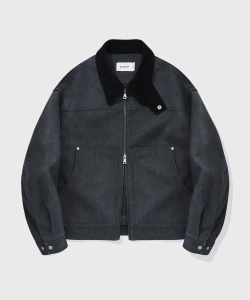 빈티지 워크 자켓_네이비