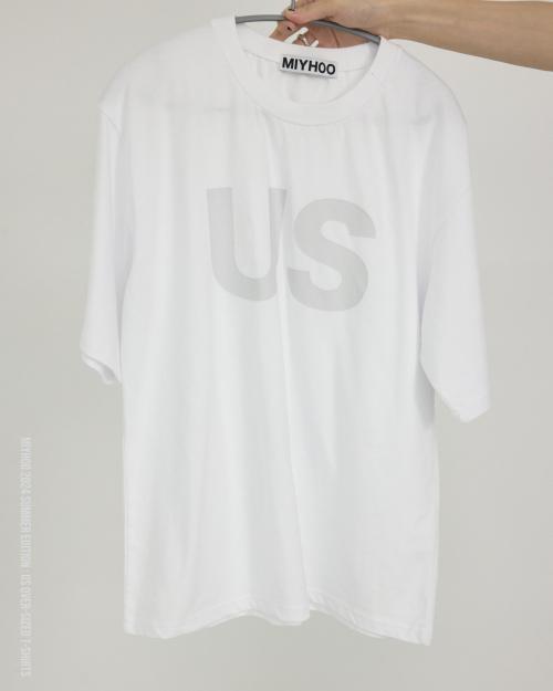 US  OVER-SIZED TEE ( WHITE )
