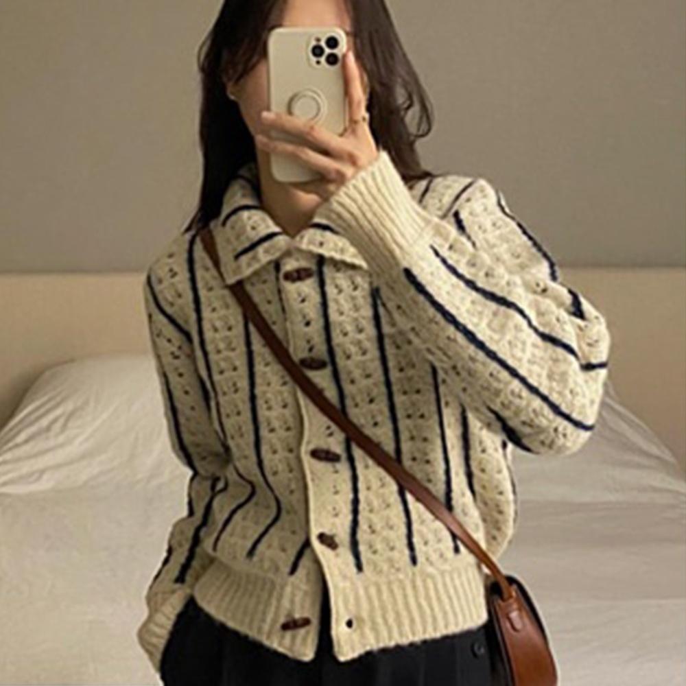 [10차] COLLAR LINE CARDIGAN(BE)
