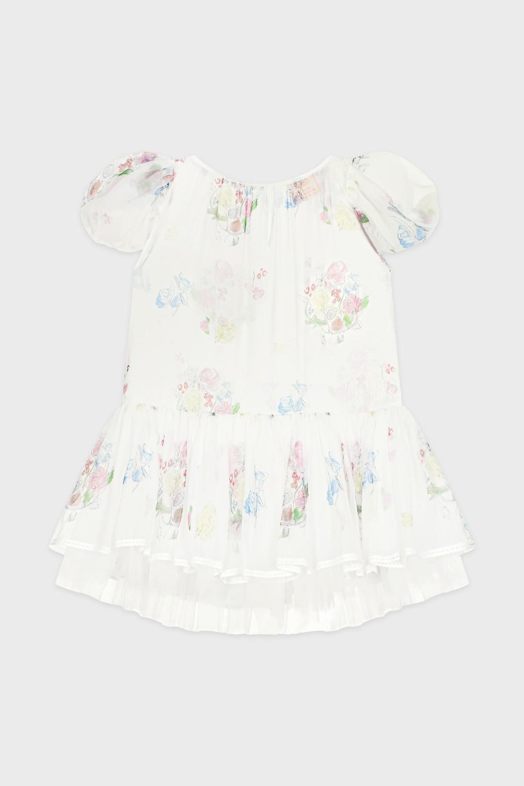 Rose BabyDoll Sheer Dress (White)