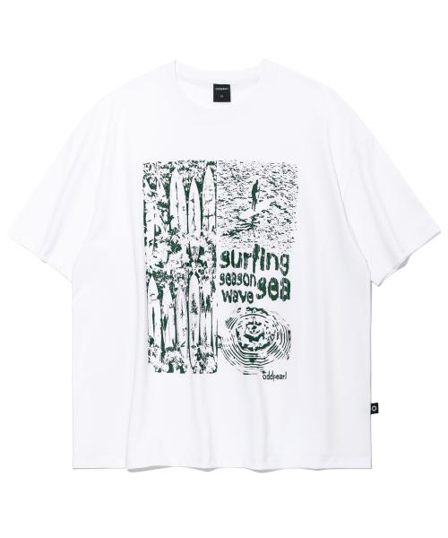 surfing t-shirt(white)002