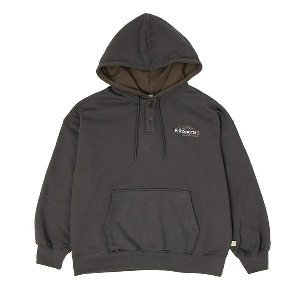 E.H.E.S Button Hoodie (Charcoal)